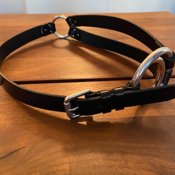 RALPH LAUREN COLLECTION Black Leather vintage Belt (Small) - Picture 2 of 6